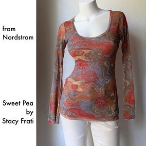 Sweet Pea by Stacy Frati swirl mesh top
